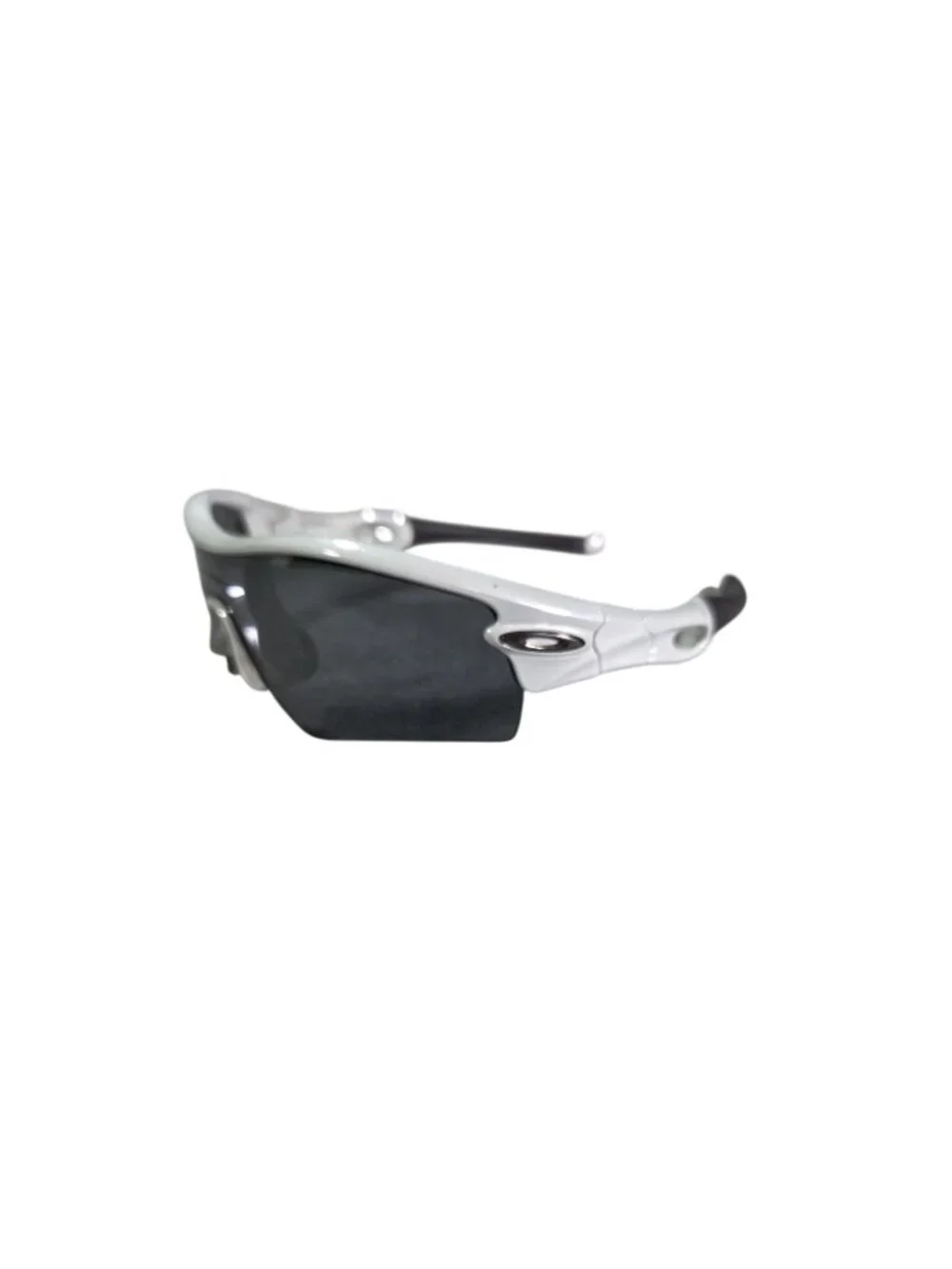Y2K Oakley Radar Polished White Frame Black Lenses Polarized  Sunglasses USA